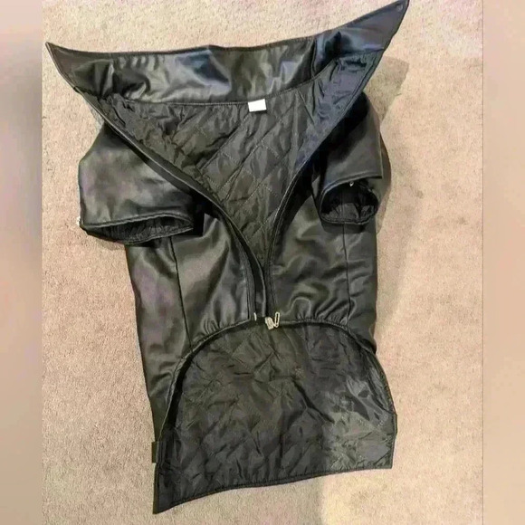 Black leather dog jacket for m L dogs - Picture 6 of 6